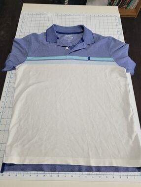 Izod Blue and White Polo